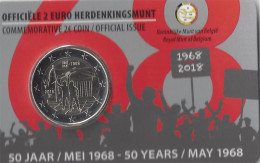 2018 BELGIQUE - 2 Euros Commémorative Coincard - Mai 68 - Belgium