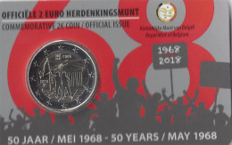 2018 BELGIQUE - 2 Euros Commémorative Coincard - Mai 68 - Belgio