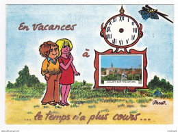 89 En Vacances à AILLANT SUR THOLON Le Temps N'a Plus Cours N°104 éditions ARNO VOIR DOS Et Flamme En 1989 - Aillant Sur Tholon