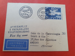 Suède - Enveloppe De Stockholm Pour Amiens ( Yvert Et Tellier ) Par Avion En 1936 - D 466 - Cartas & Documentos