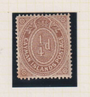 CAYMAN ISLANDS  - 1908-09 1/4d Hinged Mint As Scan - Cayman Islands