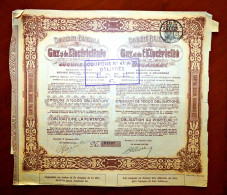 Société Générale Du Gaz Et De L 'Electricié De Bucarest 1909 Bond - Elettricità & Gas