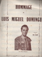 (tauromachie)  Partition  HOMMAGE A LUIS MIGUEL DOMINGUIN 1956  (CAT5704) - Autres & Non Classés