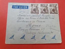 Pologne - Enveloppe De Warszawa Pour L'Ambassade De France à Rome - D 477 - Cartas & Documentos