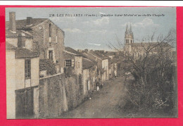 Cpa, 85  Les Essarts Quartier Saint-Michel Et Sa Vieille Chapelle, Dos Vierge Et Divisé, Voir Scanne, Belle Carte - Les Essarts