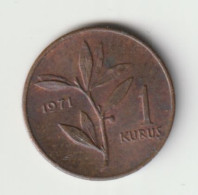 TURKEY 1971: 1 Kurus, KM 895a - Turquie