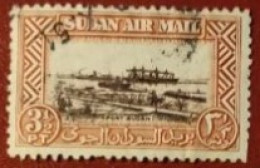 GRAN BRETAGNA SUDAN  1950  3,5  PIASTRES  AIR MAIL - Soudan (...-1951)