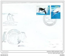 212- 30 - Pli AAT Ile Macquarie 1996 - Timbre "Baleine/Orque - Cachet Navire Aurora Australis - Baleines