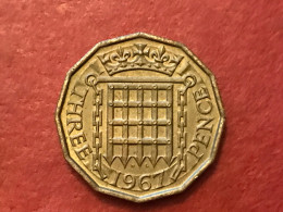 Münze Münzen Umlaufmünze Großbritannien 3 Pence 1967 - F. 3 Pence