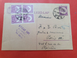 Hongrie - Entier Postal + Compléments De Budapest Pour Paris En 1930 - D 490 - Ganzsachen