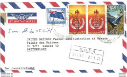 212 - 13 - Enveloppe Envoyée De Nouvelle Zélande En Suisse 1971 - Lettres & Documents