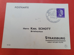 Alsace Lorraine - Carte De Correspondance  De Weissenburg Pour Strasbourg En 1943 - D 494 - Cartas & Documentos