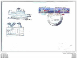 212 - 21 - Pli Posté Sur Le Navire Polaire Austalien "Aurora Australis" Escale Base Antarctique De Casey 2006 - Storia Postale
