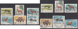 Bulgaria 1958 - Forest Animals, Mi-Nr. 1058/63A+B, Used - Oblitérés