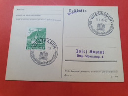 Allemagne - Affranchissement De Wiesbaden Sur Carte De Correspondance En 1941 Pour Graz - D 498 - Cartas & Documentos