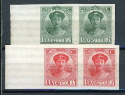 AZ-13 Luxembourg N° 126 + 127 * NON DENTELES. A Saisir !!! - 1914-24 Marie-Adelaide