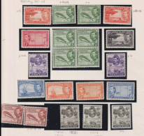 CAYMAN ISLANDS  - 1938 George VI Definitives Values To 1s With Perf Varieties Hinged Mint As Scan - Cayman Islands