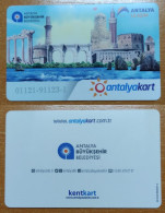 AC - MULTIPLE RIDE BUS, TRAM, MIDIBUS PLASTIC CARD ANTALYA, TURKEY PUBLIC TRANSPORTATION - Autres & Non Classés