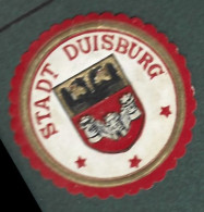 Cachet De Fermeture - Allemagne -  Stadt  Duisburg - Erinnophilie
