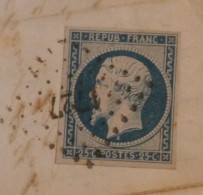 DF0 FRANCE  SUR LETTRE  1853  LILLE A BOUCHAIN     + NAPOLEON 25C   N° 10  + AFF. INTERESSANT++++ - 1852 Louis-Napoléon