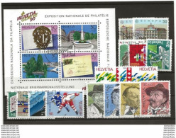 400 - 28 - Lot Timbres Suisses Oblitérés 1990 - Collections