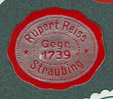 Cachet De Fermeture - Allemagne - Straubing  - Ggr 1739  -  Rupert Reiss - Erinnophilie