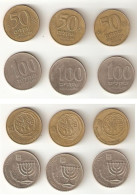 ISRAEL - Old Israeli Shekel - 6 Coins Lot - - Israel