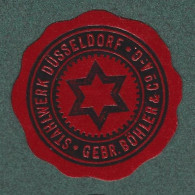 Cachet De Fermeture - Allemagne - Stahlwerk Dusseldorf -  Gebr Bohler - Erinnophilie