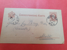 Autriche - Entier Postal De Wien Pour Melk En 1882 ( Pli Central ) - D 518 - Cartoline