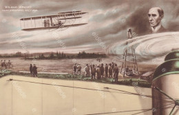 Surrealism  Art Card Pilot Wilbur Wright And Plane In Auvours August 1908 Born In Dayton Ohio - Dayton