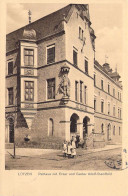 Lützen - Rathaus Mit Erker Und Gustav Adolf-Standbild Gel.1913 - Lützen