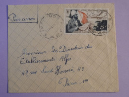 DF0  AEF  BELLE  LETTRE 1958 PETIT BUREAU IMPOFONDO A PARIS  FRANCE  ++ AFF. INTERESSANT++ - Storia Postale