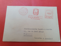 Sarre - Enveloppe Commerciale De Sarrebruck En 1949 Pour La France - D 534 - Storia Postale