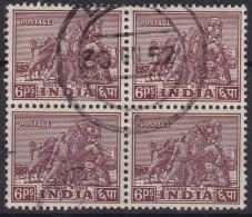 India KONARAK HORSE Inde En Bloc De 4 - Used Stamps