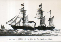 Navire L'Avenir De La Cie De Navigation Mixte En 1854 - Boats
