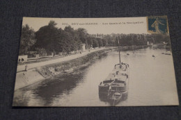Bry-sur-Marne,1920,les Quais Et La Navigation,RARE Très Belle Ancienne Carte Postale - Bry Sur Marne