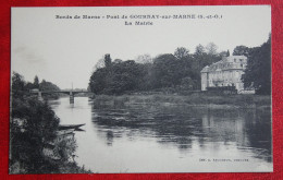 CP Bords De Marne Pont De GOURNAY SUR MARNE La Mairie France Vierge Postcard C294 - Gournay Sur Marne