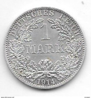 *empire 1 Mark  1914 A   Km 14  Xf+ - 1 Mark