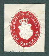 Cachet De Fermeture -  Danemark -  Legation Royale De Danemark - Erinnophilie