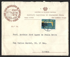 Carta (R.P.) Isenta De Porte Com Selo Refugiados 1960. 1º Congresso Luso-Brasileiro Educação Física. Refugees. Rare. - Briefe U. Dokumente