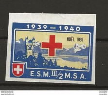 406 - 2a - Timbre Non-dentelé  E,S,M. III/2 M.S.A. 1939-1940 Marqué Noël 1939surcharge Noël - Labels