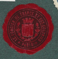 Cachet De Fermeture -  France - Paris -  Le  Foncier De France Et Des Colonies - Erinnophilie