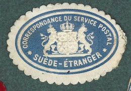 Cachet De Fermeture - Suede  -  Etranger -  Correspondance Du Service Postal - Erinnophilie