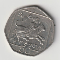 CYPRUS 1994: 50 Cents, KM 66 - Zypern