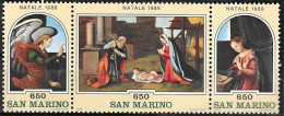 SAN MARINO - 1989 - NATALE - TRITTICO 3 VALORI - NUOVA MNH** (YVERT 1221\3 - MICHEL 1427\9 - SS 1270\2) - Neufs