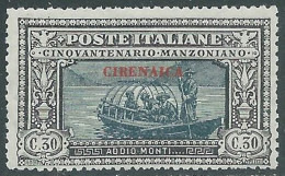 1924 CIRENAICA MANZONI 30 CENT MNH ** - I41-3 - Cirenaica