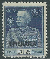 1925-26 CIRENAICA GIUBILEO 1,25 LIRE D. 11 MNH ** - I43-7 - Cirenaica