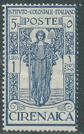 1926 CIRENAICA PRO ISTITUTO COLONIALE 1 LIRA MNH ** - I41-7 - Cirenaica