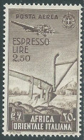 1938 AFRICA ORIENTALE ITALIANA ESPRESSO AEREO SOGGETTI VARI 2,50 LIRE MNH ** I43 - Afrique Orientale Italienne