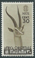 1938 AFRICA ORIENTALE ITALIANA SOGGETTI VARI 30 CENT MNH ** - I38-8 - Africa Orientale Italiana
